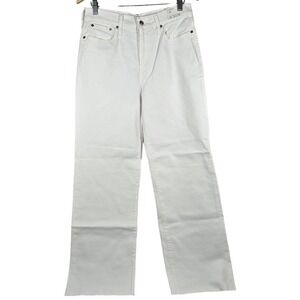 J. Crew Womens White Full Length Slim Wide Leg Jeans BX822 Size 29 NWT